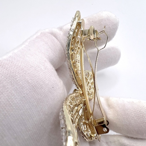 Sale $12 Firm! Butterfly Rhinestone Hairpin, barrette style - Picture 4 of 14